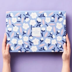 Blossom Give Back Gift Box -Hickory Farms Elegant Shop 14 spring lid outside 2