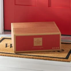 Thank You Hearty Bites & Wine Gift Basket -Hickory Farms Elegant Shop 161406 shipping box