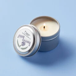 Garden Party Gift Set -Hickory Farms Elegant Shop candle cedar lavender travel tin 002397 alt 2