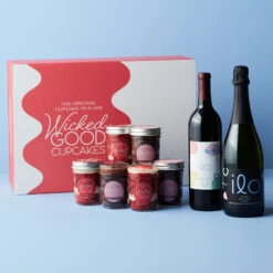 Cupcake 6-Pack & Red Blend + Blanc De Blanc 12 Cupcake 6-Pack & Red Blend + Blanc De Blanc -Hickory Farms Elegant Shop cupcake 6 pack wine gift set 003570 2