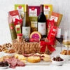 Deluxe Sip & Snack Wine Gift Basket -Hickory Farms Elegant Shop deluxe sip and snack gift basket 000827 1
