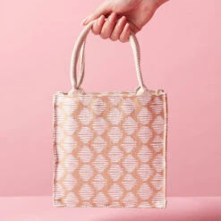 Luxury Spa & Sparkling Wine Gift Set -Hickory Farms Elegant Shop metallic diamond print tote 001375 alt 1