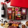 Premium Charcuterie & Chocolate Gift Box With Wine 2 Premium Charcuterie & Chocolate Gift Box With Wine -Hickory Farms Elegant Shop premium charcuterie and chocolate gift box with wine 002234 1 1