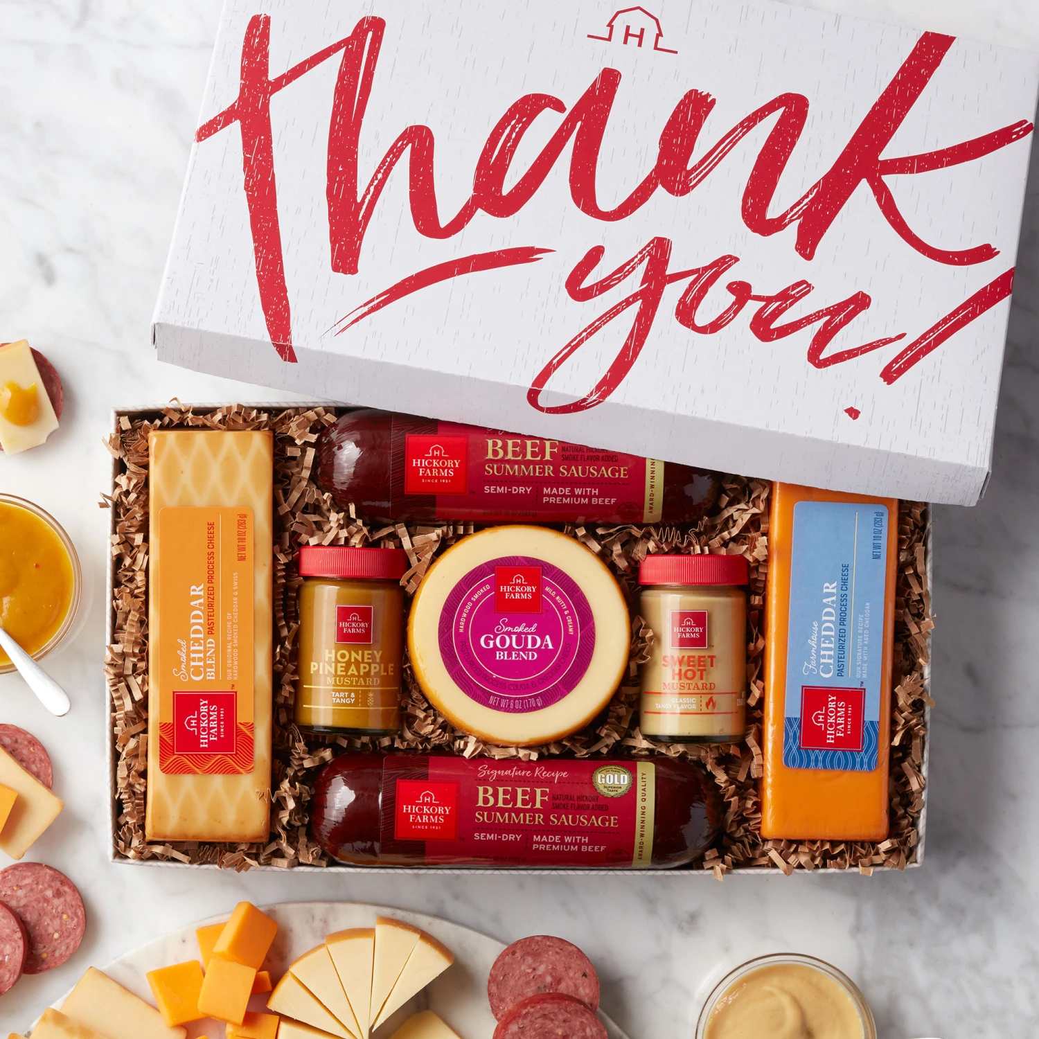 Thank You Summer Sausage & Cheese Gift Box 3 Thank You Summer Sausage & Cheese Gift Box